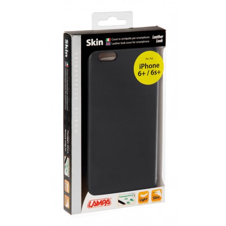 Skin cover in similpelle - Apple iPhone 6 Plus / 6s Plus - nero