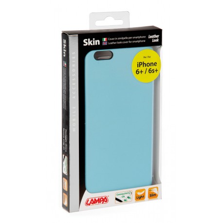 Skin cover in similpelle - Apple iPhone 6 Plus / 6s Plus - Azzurro