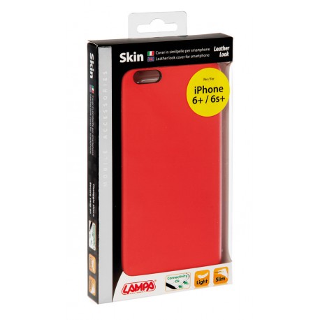 Skin cover in similpelle - Apple iPhone 6 Plus / 6s Plus - rosso