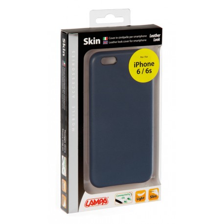 Skin cover in similpelle - Apple iPhone 6 / 6s - blu scuro