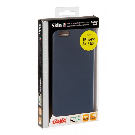 Skin cover in similpelle - Apple iPhone 6 Plus / 6s Plus - blu scuro