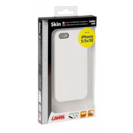 Skin cover in similpelle - Apple iPhone 5 / 5s / SE - bianco