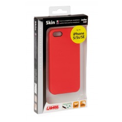 Skin cover in similpelle - Apple iPhone 5 / 5s / SE - rosso