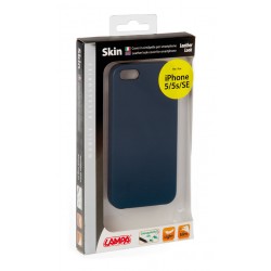 Skin cover in similpelle - Apple iPhone 5 / 5s / SE - blu scuro