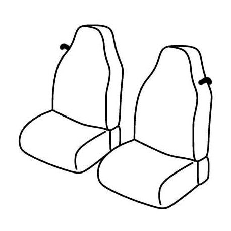 Set coprisedili Superior su misura per auto nero - rosso