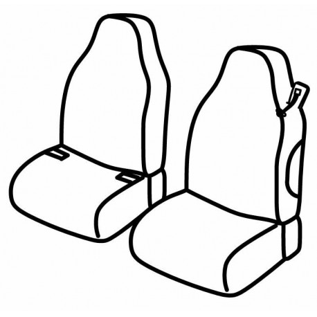 Set coprisedili Superior su misura per auto grigio - nero