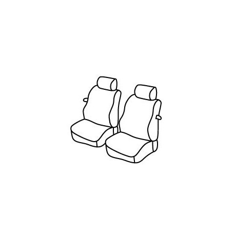 Set coprisedili Superior su misura per auto nero - rosso