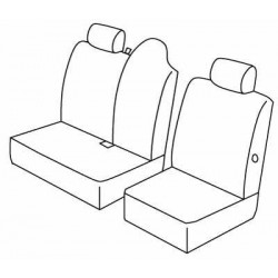 Set coprisedili Superior su misura per auto nero - rosso