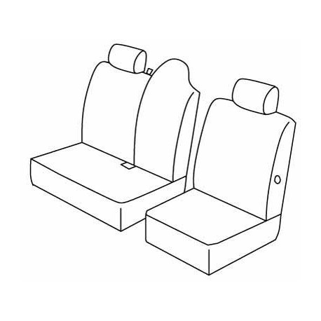 Set coprisedili Superior su misura per auto nero - grigio