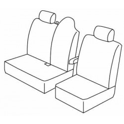 Set coprisedili Superior su misura per auto nero - blu