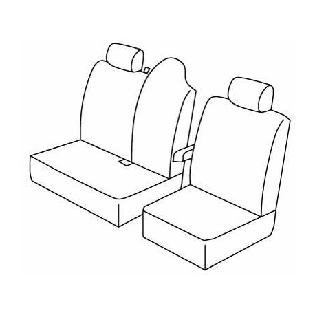 Set coprisedili Superior su misura per auto nero - blu
