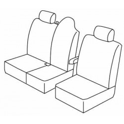 Set coprisedili Superior su misura per auto nero - rosso