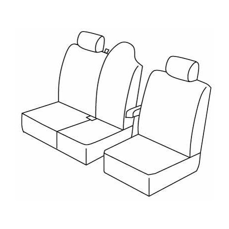 Set coprisedili Superior su misura per auto nero - rosso