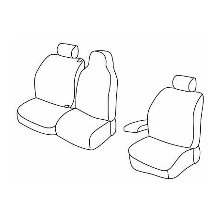 Set coprisedili Superior su misura per auto nero - rosso