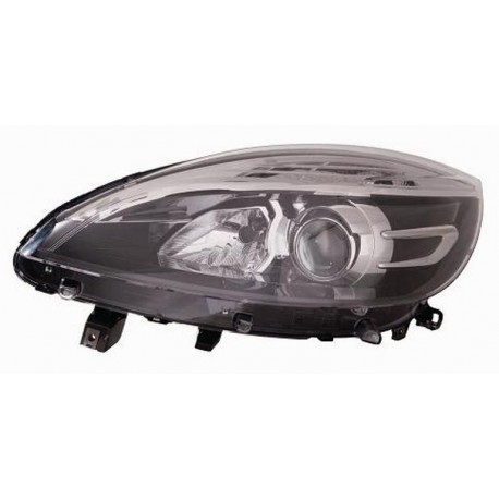 Faro proiettore H7 + H7 parabola nera guida - sx