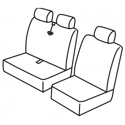 Set coprisedili Superior su misura per auto nero - blu