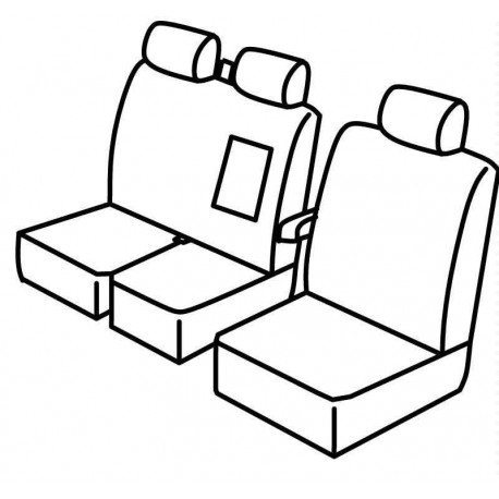 Set coprisedili Superior su misura per auto nero - rosso