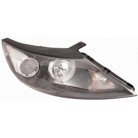 Faro proiettore H7 + H7 parabola nera passeggero - dx