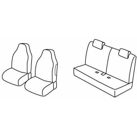 Set coprisedili Superior su misura per auto nero - rosso