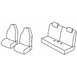 Set coprisedili Superior su misura per auto nero - grigio