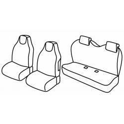 Set coprisedili Superior su misura per auto grigio - nero