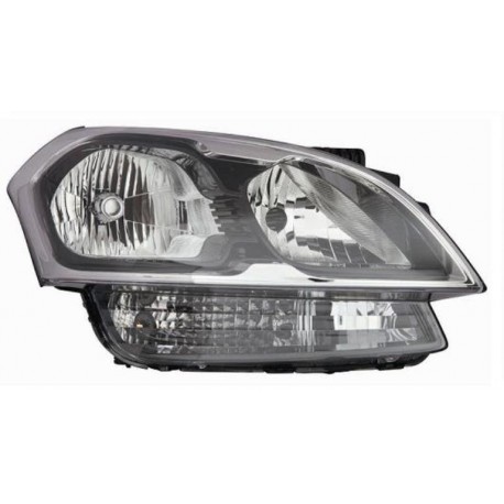 Faro proiettore H7 + H7 parabola nera passeggero - dx