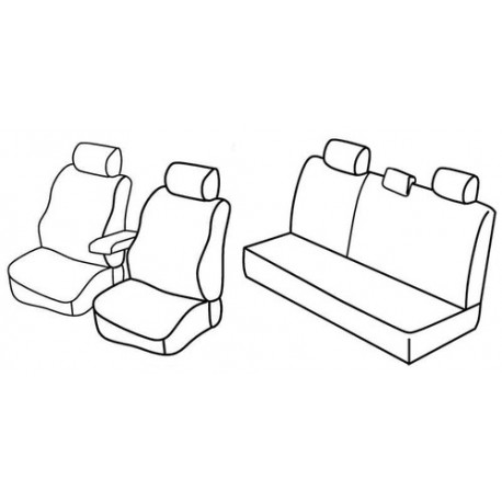 Set coprisedili Superior su misura per auto nero - grigio