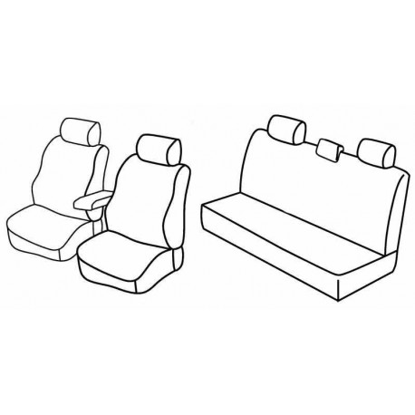 Set coprisedili Superior su misura per auto nero - blu