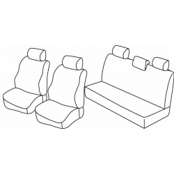 Set coprisedili Superior su misura per auto nero - blu