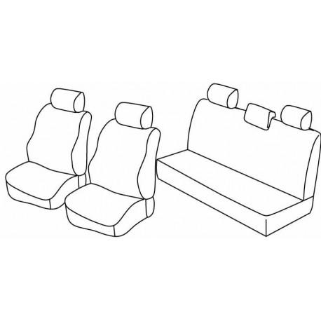 Set coprisedili Superior su misura per auto nero - blu