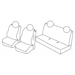 Set coprisedili Superior su misura per auto nero - rosso