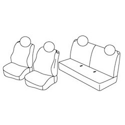 Set coprisedili Superior su misura per auto nero - rosso