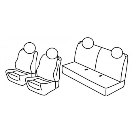 Set coprisedili Superior su misura per auto nero - rosso