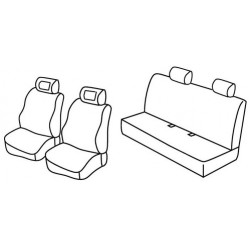 Set coprisedili Superior su misura per auto grigio - nero