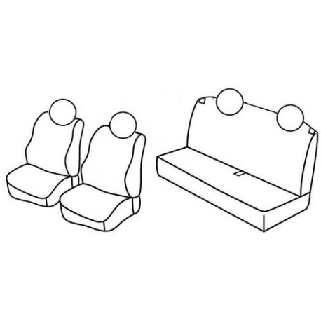 Set coprisedili Superior su misura per auto nero - blu