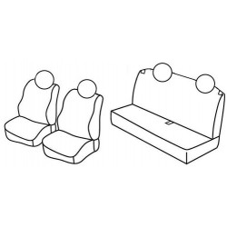 Set coprisedili Superior su misura per auto nero - grigio