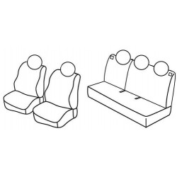 Set coprisedili Superior su misura per auto grigio - nero