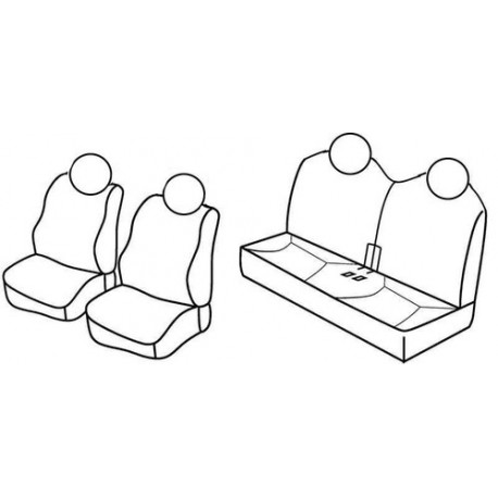 Set coprisedili Superior su misura per auto nero - rosso