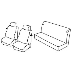 Set coprisedili Superior su misura per auto nero - rosso