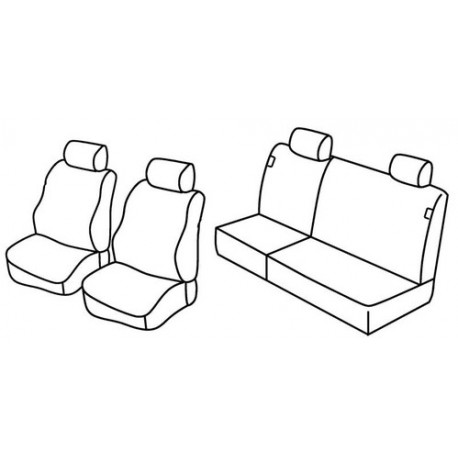 Set coprisedili Superior su misura per auto nero - grigio