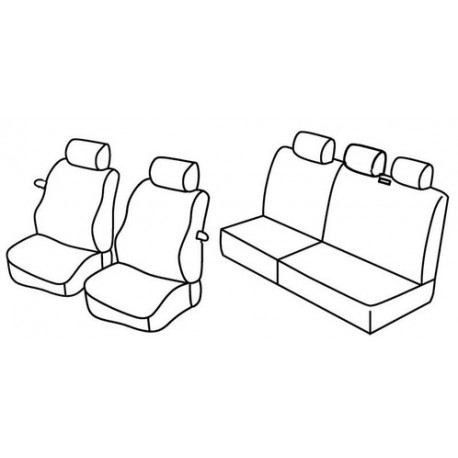 Set coprisedili Superior su misura per auto grigio - nero