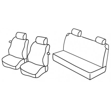 Set coprisedili Superior su misura per auto grigio - nero