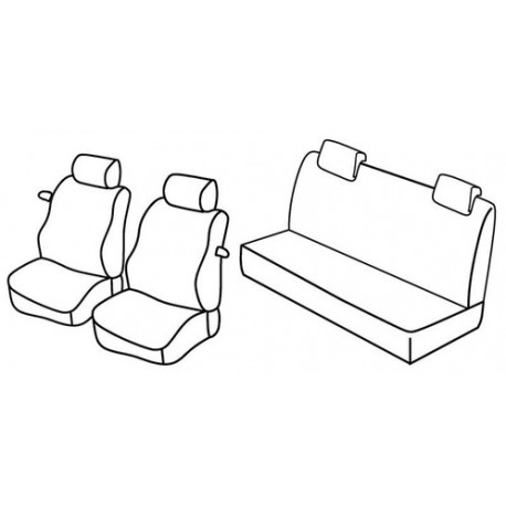 Set coprisedili Superior su misura per auto nero - blu