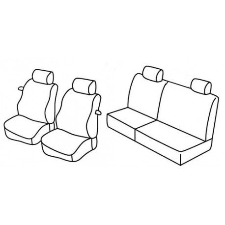 Set coprisedili Superior su misura per auto nero - grigio