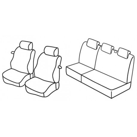 Set coprisedili Superior su misura per auto nero - blu