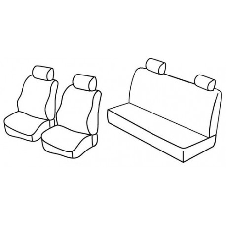 Set coprisedili Superior su misura per auto nero - grigio