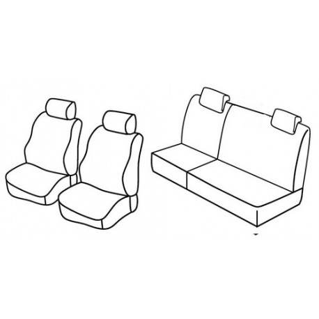 Set coprisedili Superior su misura per auto nero - blu