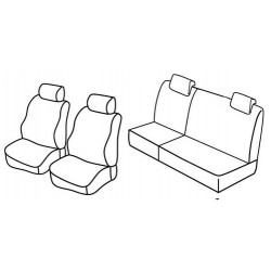 Set coprisedili Superior su misura per auto nero - grigio