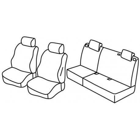 Set coprisedili Superior su misura per auto grigio - nero