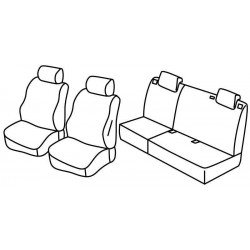 Set coprisedili Superior su misura per auto nero - blu